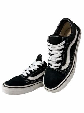 Vans Old Skool Shoes Signature Side Stripe Black & White Size Women 6.5 Men 6.0